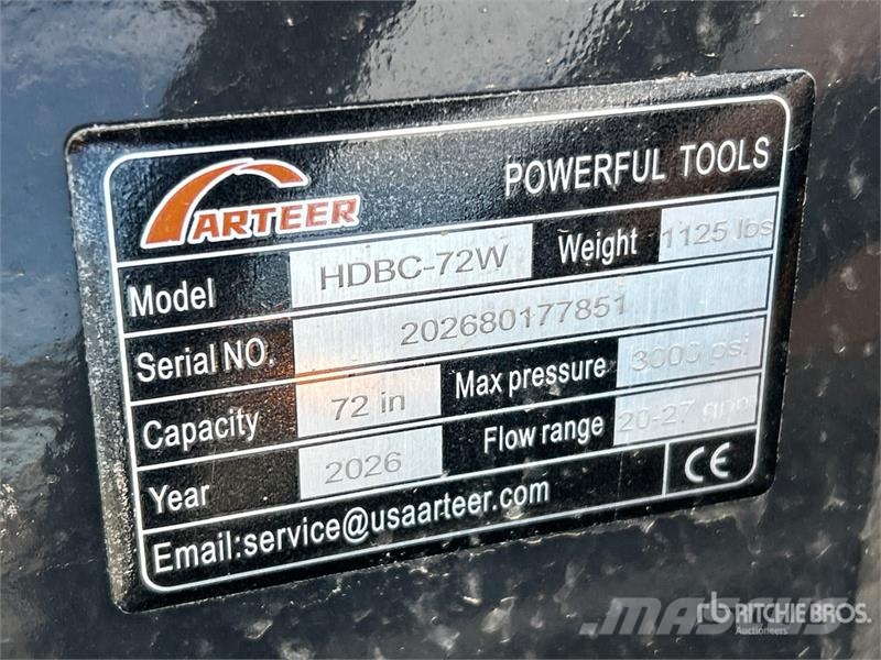 Arteer HDBC-72W 72 in Skid Steer Brush Cutter (Unused) 장착형 잔디깎기