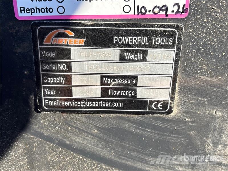 Arteer HLP-78W 78 in Hydraulic Skid Steer Landplane (Unus 필드 드래그