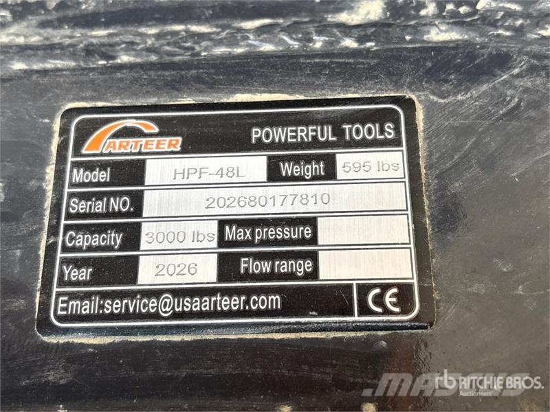Arteer HPF-48L 48 in Hydraulic Skid Steer Forks (Unused) شوكات