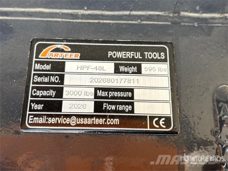 Arteer HPF-48L 48 in Hydraulic Skid Steer Forks (Unused) شوكات