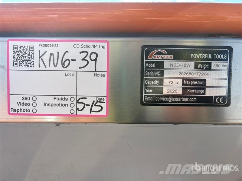 Arteer NSD-72W 72 in 3-Point & Skid Steer Seeder (Unused) 鑽頭