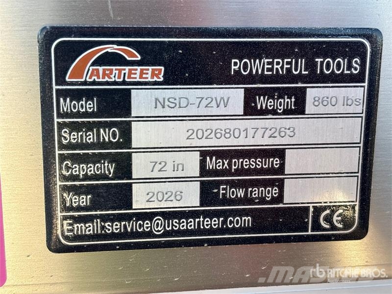 Arteer NSD-72W 72 in 3-Point & Skid Steer Seeder (Unused) 鑽頭
