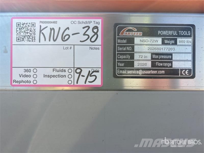 Arteer NSD-72W 72 in 3-Point & Skid Steer Seeder (Unused) 鑽頭