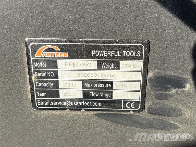 Arteer PRB-78W 78 in Power Rake Skid Steer Bucket (Unused دلاء
