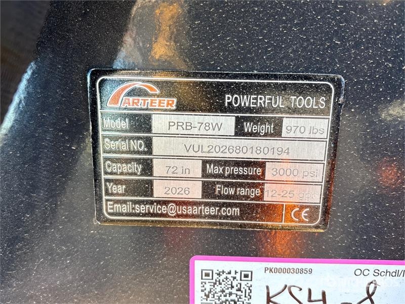 Arteer PRB-78W 78 in Power Rake Skid Steer Bucket (Unused Buckets