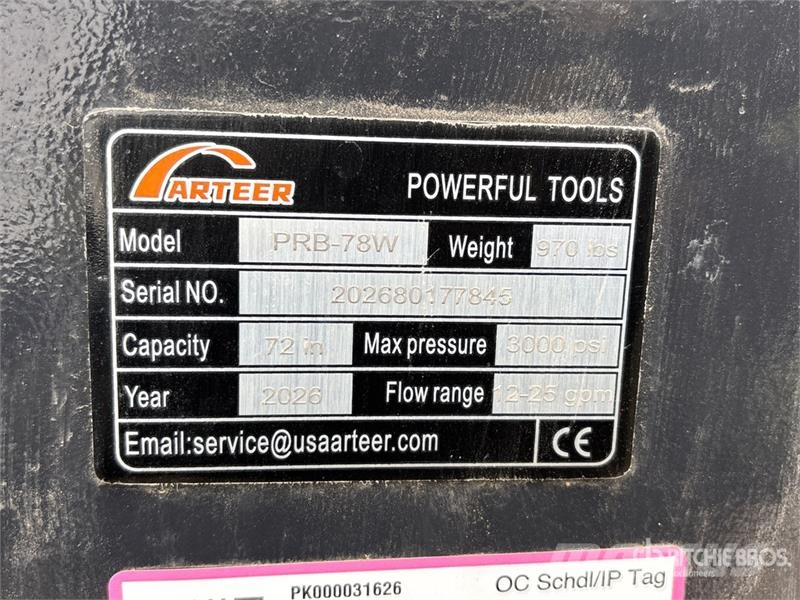 Arteer PRB-78W 78 in Power Rake Skid Steer Bucket (Unused Κουβάδες
