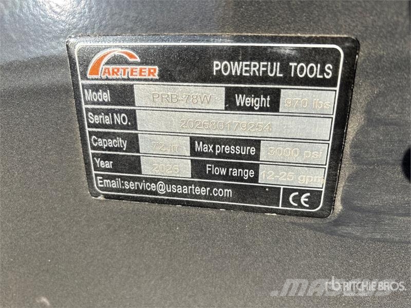 Arteer PRB-78W 78 in Power Rake Skid Steer Bucket (Unused دلاء