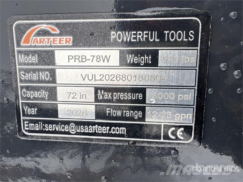 Arteer PRB-78W 78 in Power Rake Skid Steer Bucket (Unused دلاء