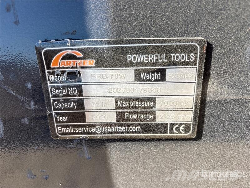 Arteer PRB-78W 78 in Power Rake Skid Steer Bucket (Unused Ковші