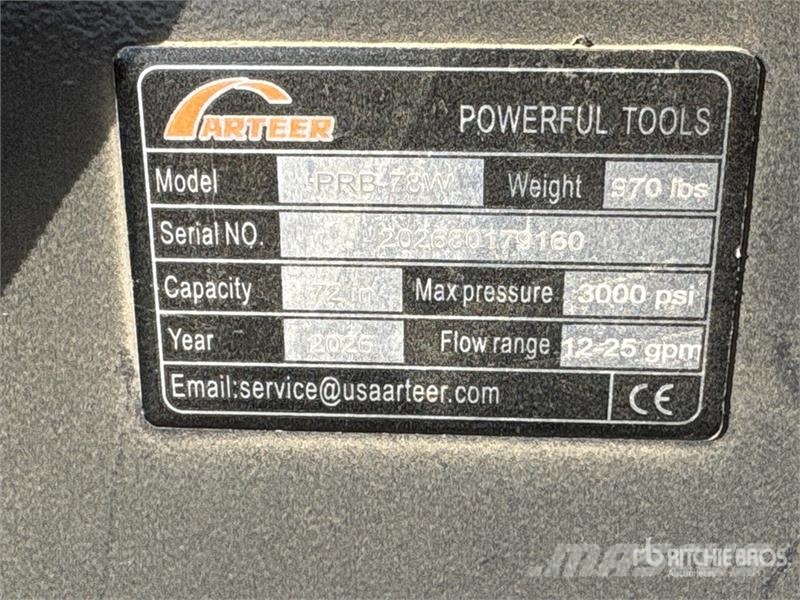 Arteer PRB-78W 78 in Power Rake Skid Steer Bucket (Unused Buckets