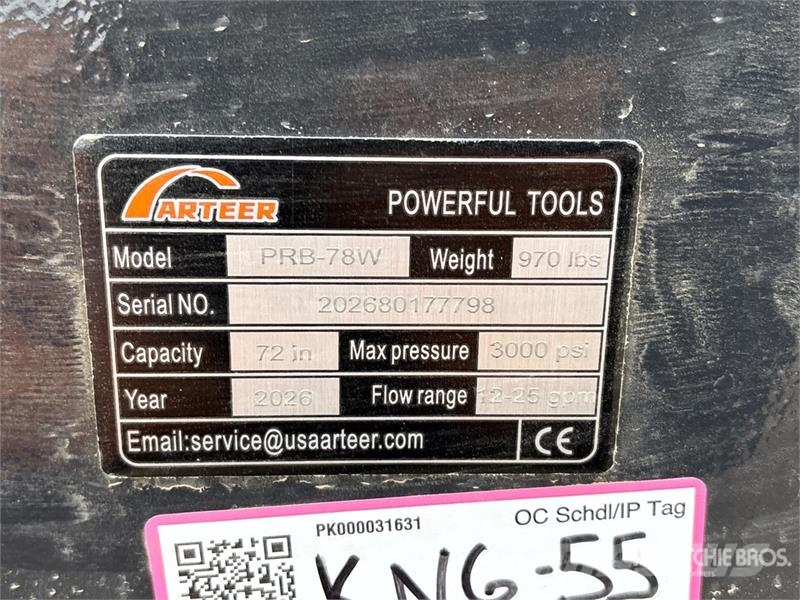 Arteer PRB-78W 78 in Power Rake Skid Steer Bucket (Unused Κουβάδες