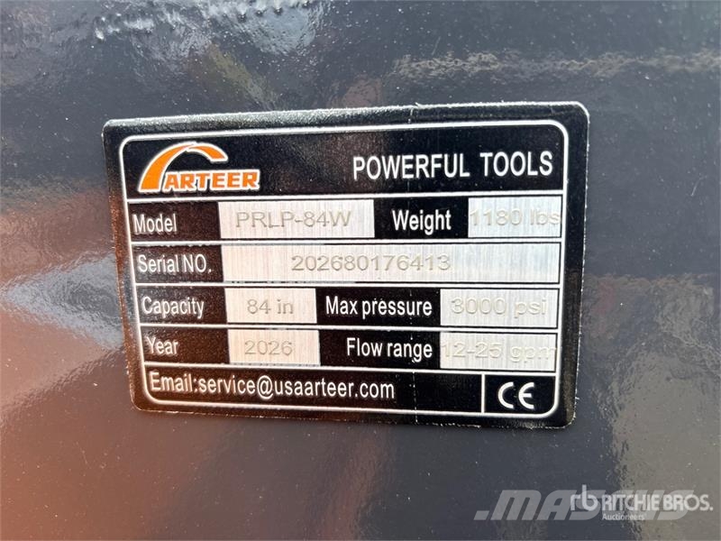 Arteer PRLP-84W 84 in Power Rake Skid Steer Landplane (Un Tasausäkeet ja lanat
