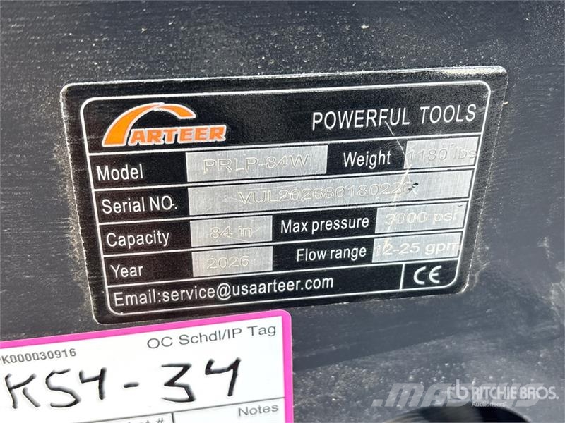 Arteer PRLP-84W 84 in Power Rake Skid Steer Landplane (Un 필드 드래그