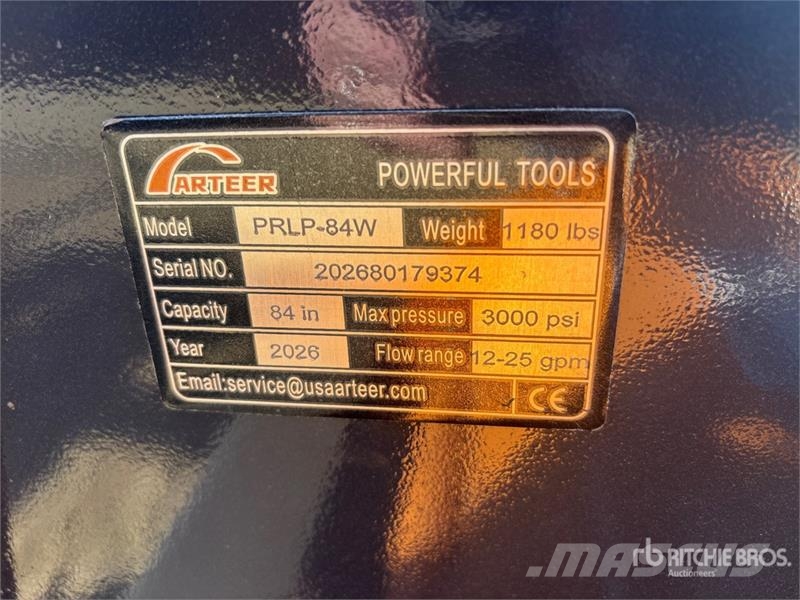 Arteer PRLP-84W 84 in Power Rake Skid Steer Landplane (Un زلاقات ميدانية