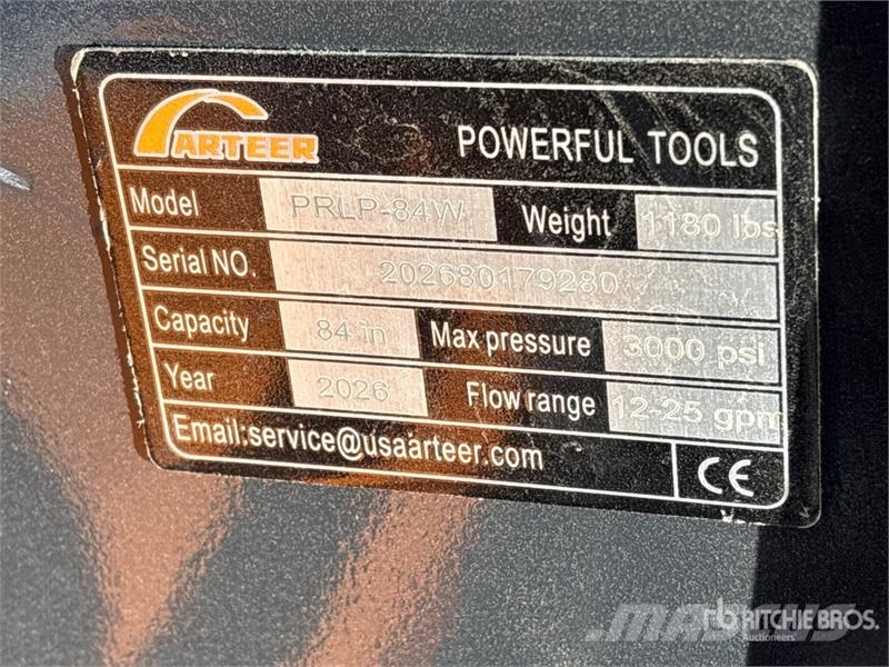 Arteer PRLP-84W 84 in Power Rake Skid Steer Landplane (Un 重型耙