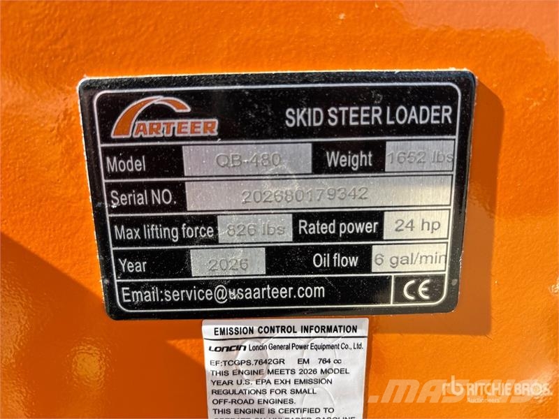 Arteer QB-480 Mini Compact Track Loader (Unused) لوادر انزلاقية التوجيه