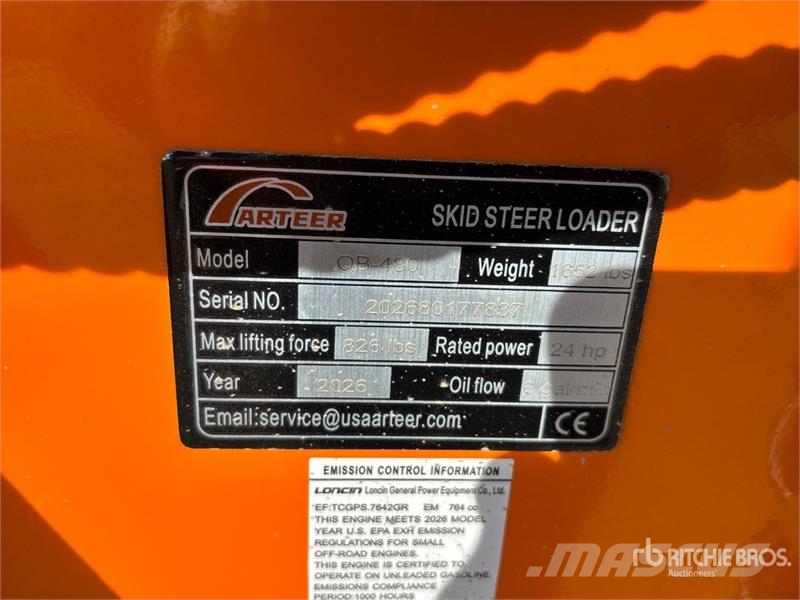 Arteer QB-480 Mini Compact Track Loader (Unused) Minilæsser - skridstyret