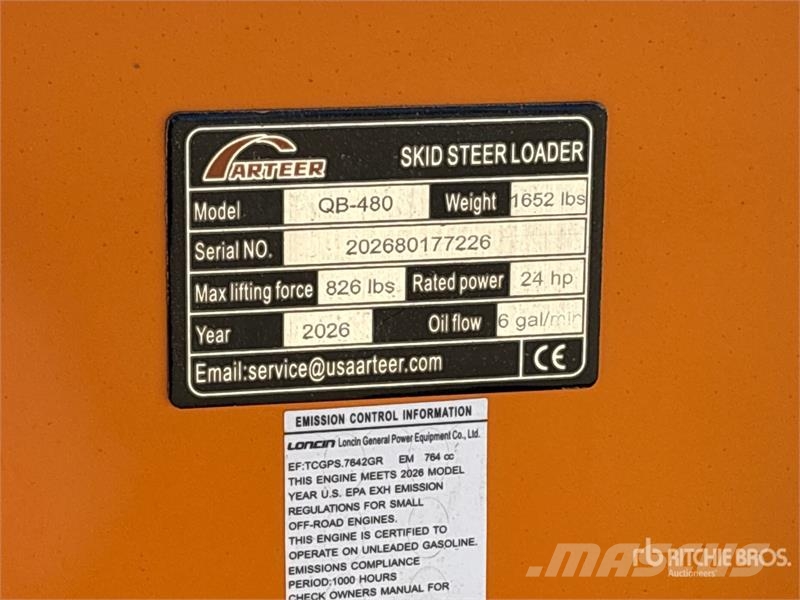 Arteer QB-480 Mini Compact Track Loader (Unused) Schrankladers
