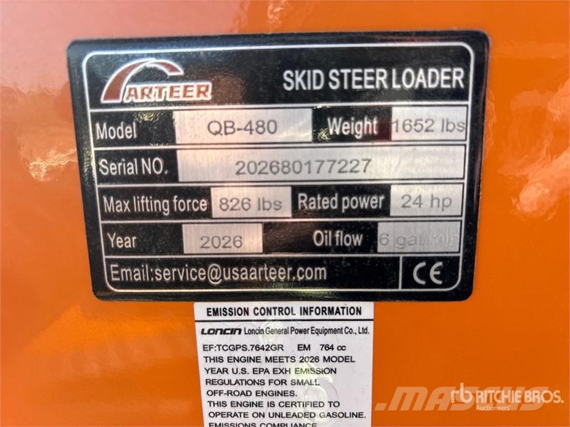 Arteer QB-480 Mini Compact Track Loader (Unused) Schrankladers