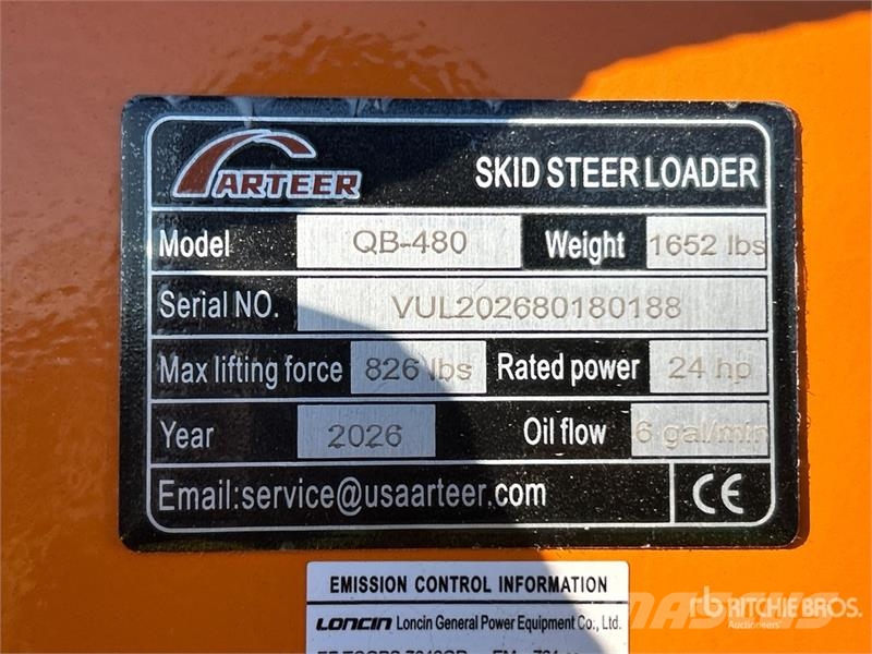 Arteer QB-480 Mini Compact Track Loader (Unused) Міні-навантажувачі