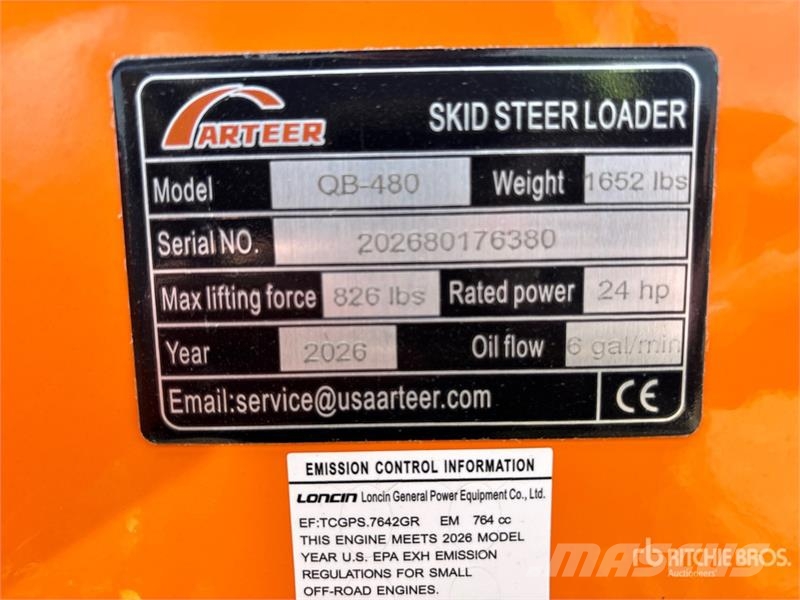 Arteer QB-480 Mini Compact Track Loader (Unused) Мини-погрузчики