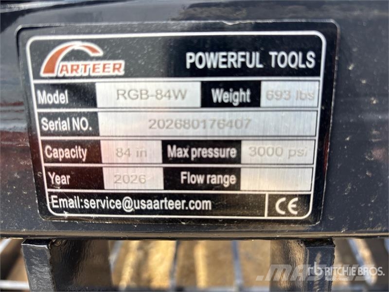Arteer RGB-84W 84 in Rock Skid Steer Grapple Bucket (Unus Polipler