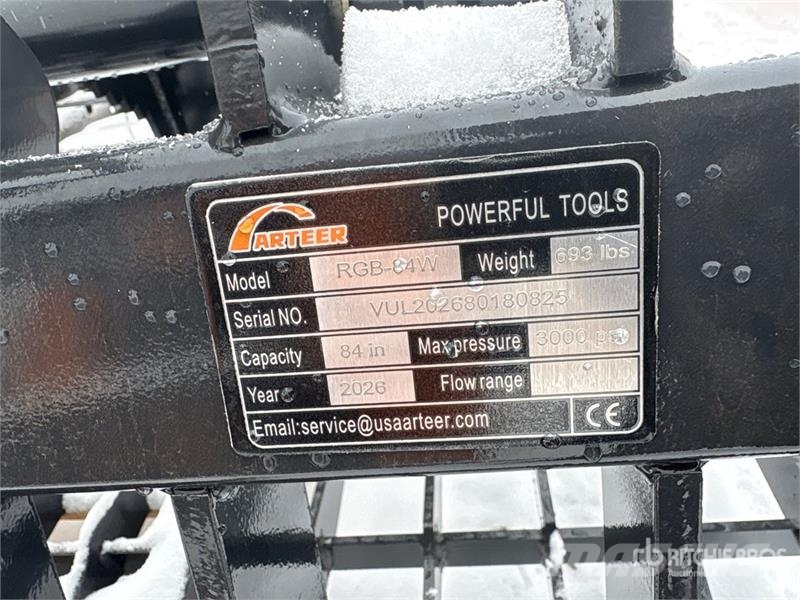 Arteer RGB-84W 84 in Rock Skid Steer Grapple Bucket (Unus Pinzas