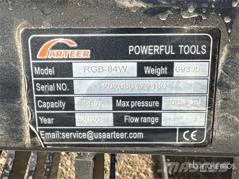 Arteer RGB-84W 84 in Rock Skid Steer Grapple Bucket (Unus Haaratsid