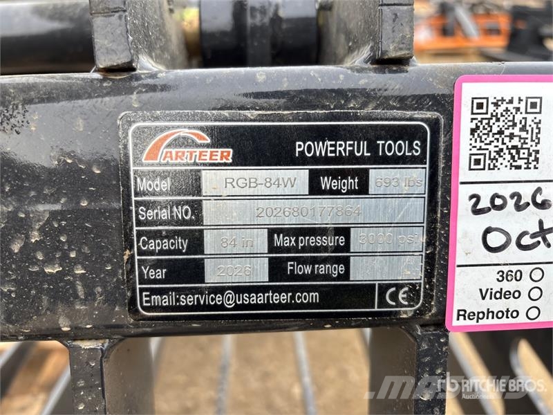 Arteer RGB-84W 84 in Skeleton Skid Steer Grapple Bucket ( Greifer