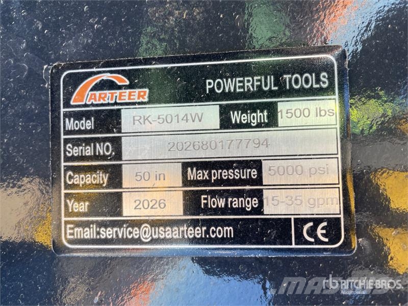 Arteer RK-5014W 50 in Skid Steer Mulcher (Unused) Forestry mulchers