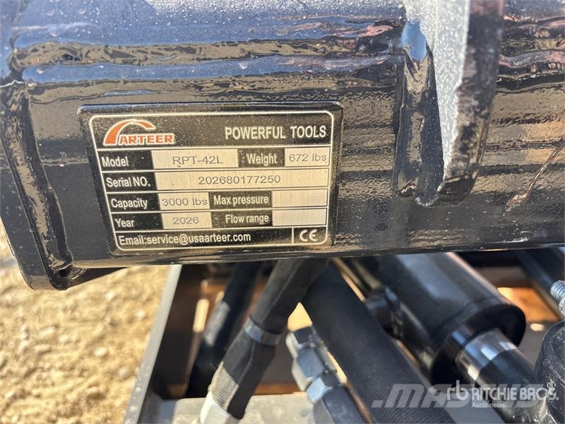Arteer RPT-42L 60 in Rotating Hydraulic Skid Steer Forks  Forks
