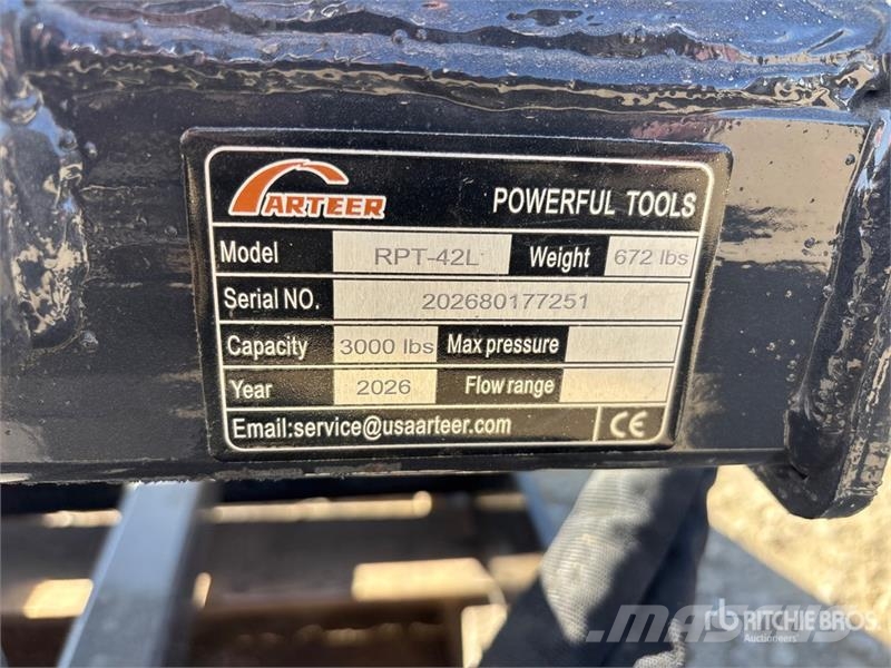 Arteer RPT-42L 60 in Rotating Hydraulic Skid Steer Forks Forks