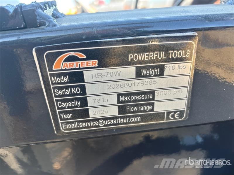 Arteer RR-78W 78 in Skid Steer Root Rake (Unused) Schudders