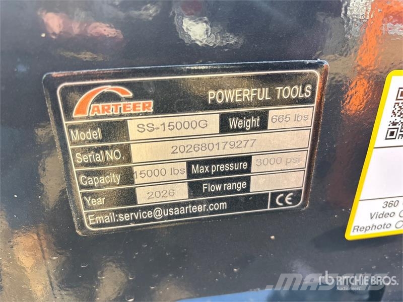 Arteer SS-15000G 15000 lb Skid Steer Logging Winch (Unuse Otros componentes