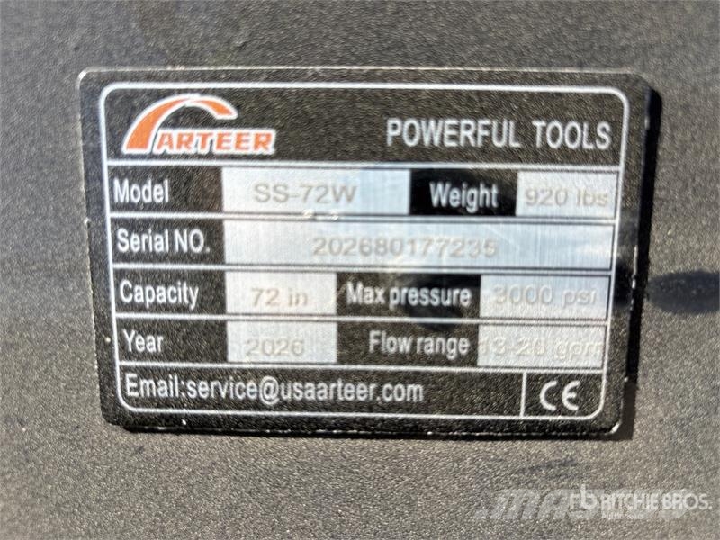 Arteer SS-72W 72 in Skid Steer Sweeper (Unused) Borstar & borstskopor