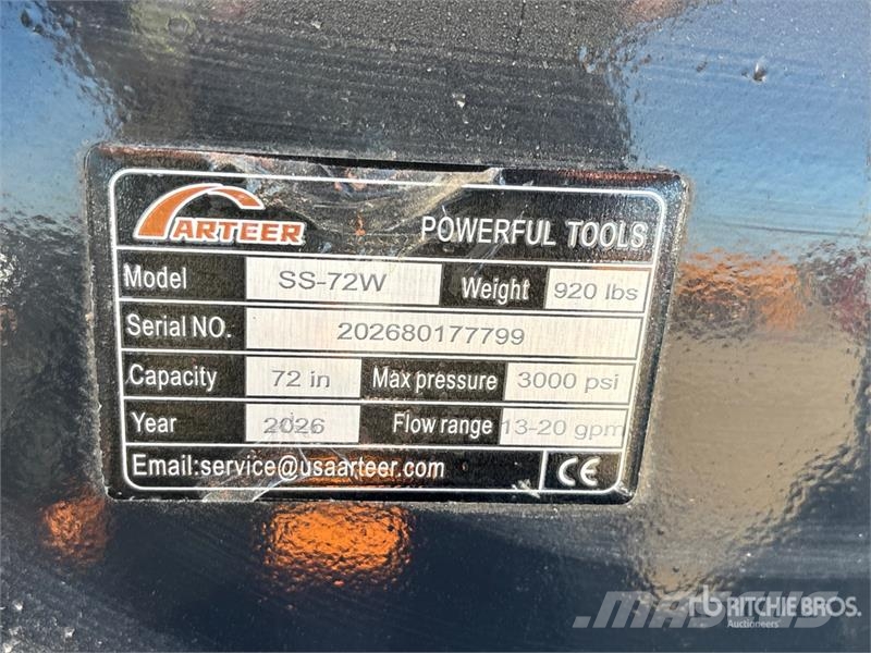 Arteer SS-72W 72 in Skid Steer Sweeper (Unused) Brushes
