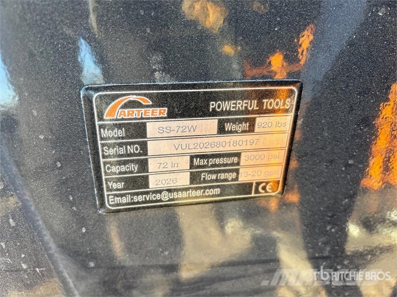 Arteer SS-72W 72 in Skid Steer Sweeper (Unused) Brushes