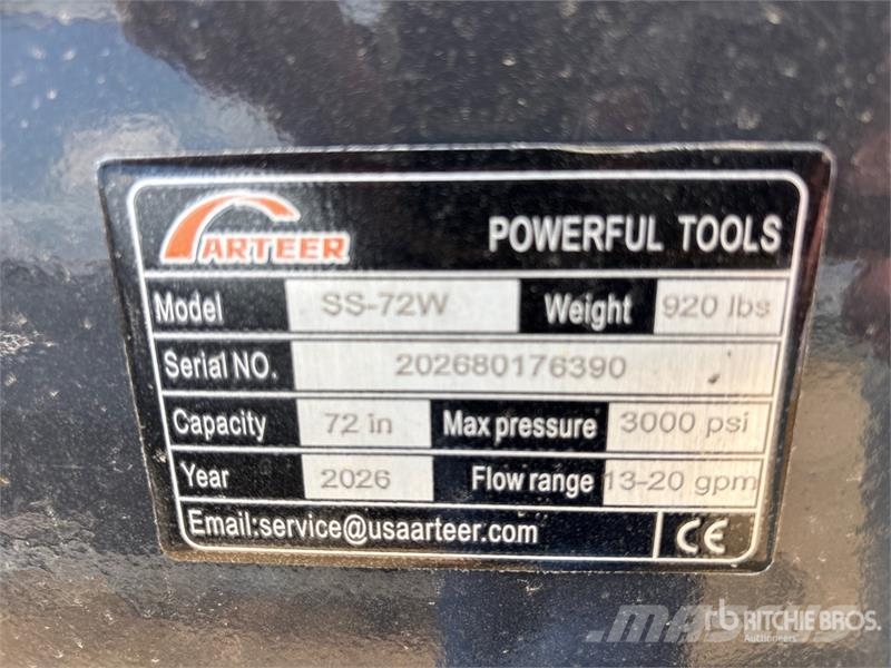 Arteer SS-72W 72 in Skid Steer Sweeper (Unused) Harjad