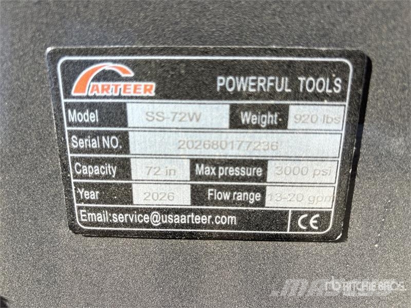 Arteer SS-72W 72 in Skid Steer Sweeper (Unused) Borstar & borstskopor