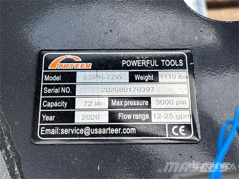Arteer SSPR-72W 72 in Skid Steer Power Rake (Unused) Pöyhimet ja haravat