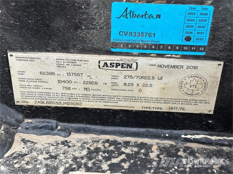 Aspen 55 ton Tri/A Removable Gooseneck Lowboy Trailer لوادر منخفضة
