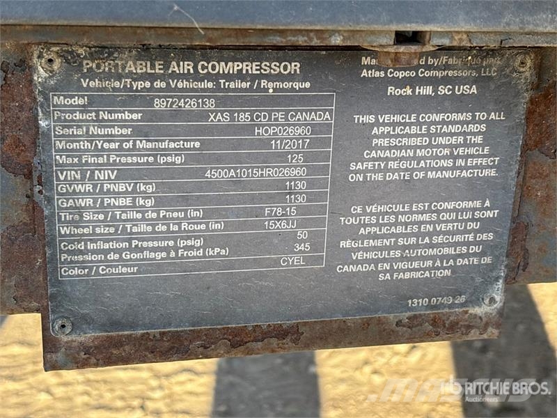 Atlas Copco XAS185 Kompresszorok