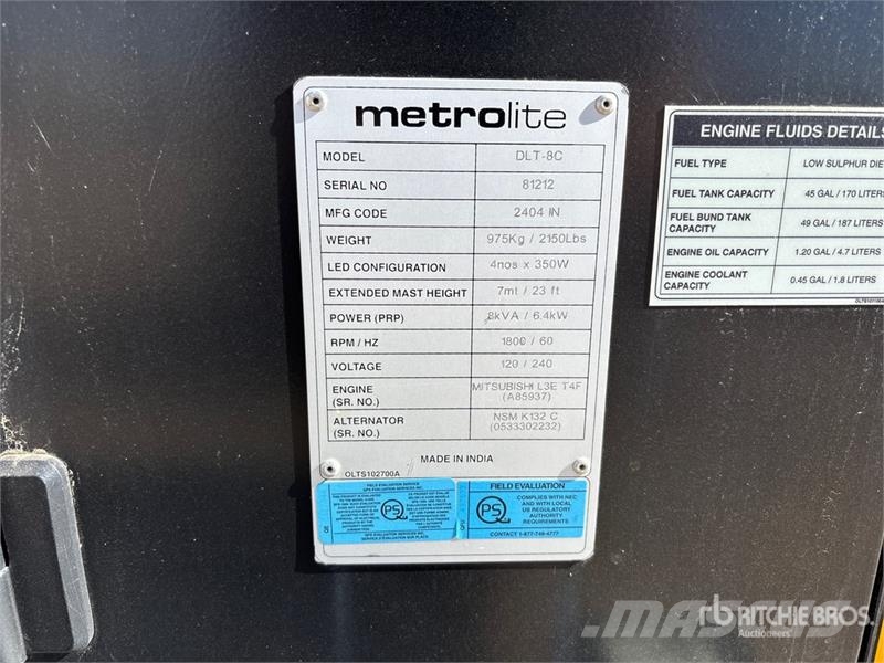 Axiom MetroLite DLT-8C 8 kVA Light Tower Освітлювальні вежі