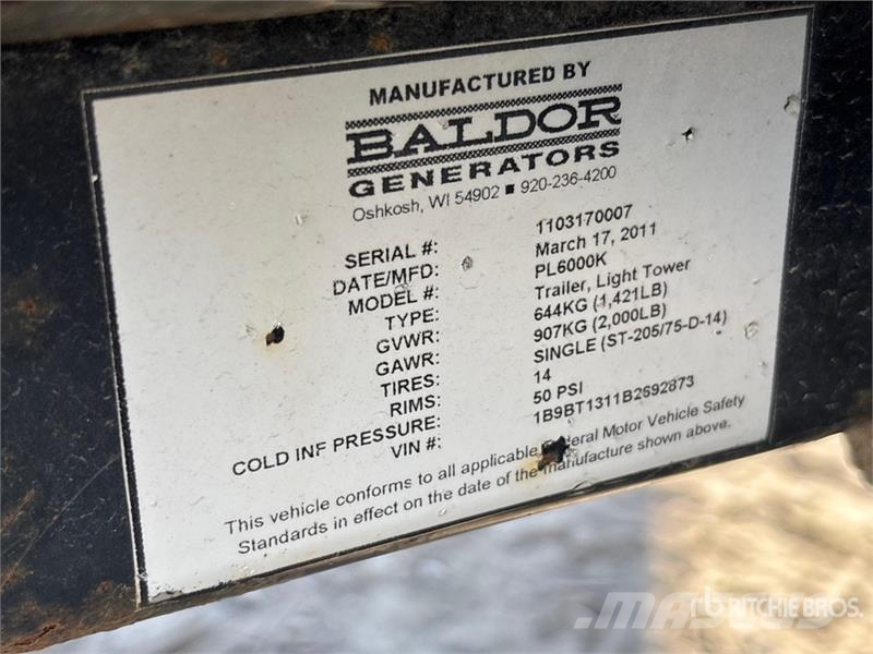 Baldor PL6000K Осветителни кули