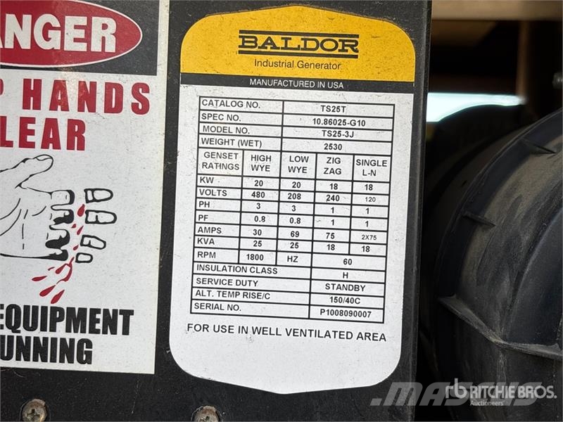 Baldor TS25-3J 20 kW Mobile Generator Set مولدات ديزل