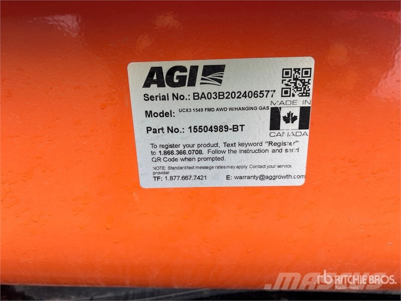 Batco UCX3 15 in x 49 ft U-Trough Grain Conveyor (Unused Viljan kuljettimet