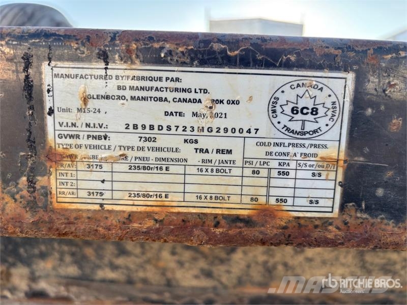 BD Manufacturing 20 ft T/A Equipment Trailer Araç nakil römorklari