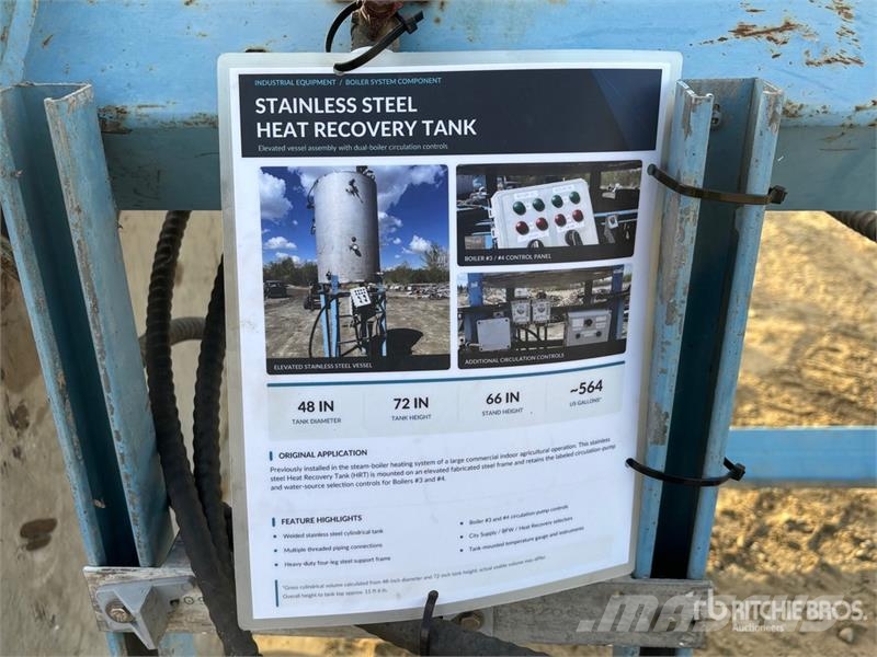 Boiler System Heat Recovery Tank 564 Gallon Stainl ماكينات زراعية - غير ذلك