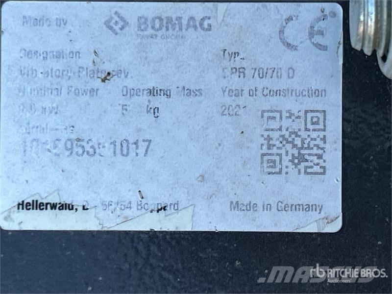 Bomag BPR 70/70D Vibratory Plate Compactor Vibrationsgeräte