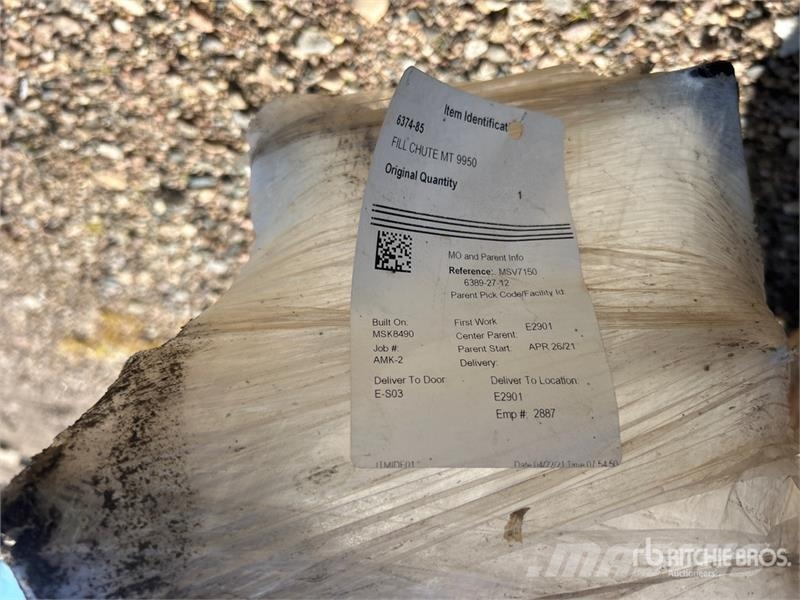 Bourgault 9950/91300 Air Seeder Fill Chute Assembly & Compon مكونات أخرى